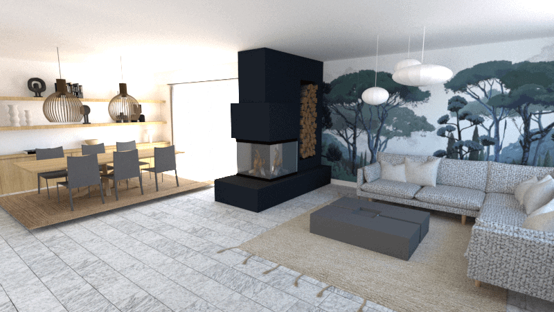 Plan 3D décoration architecte d'intérieur - eodesign