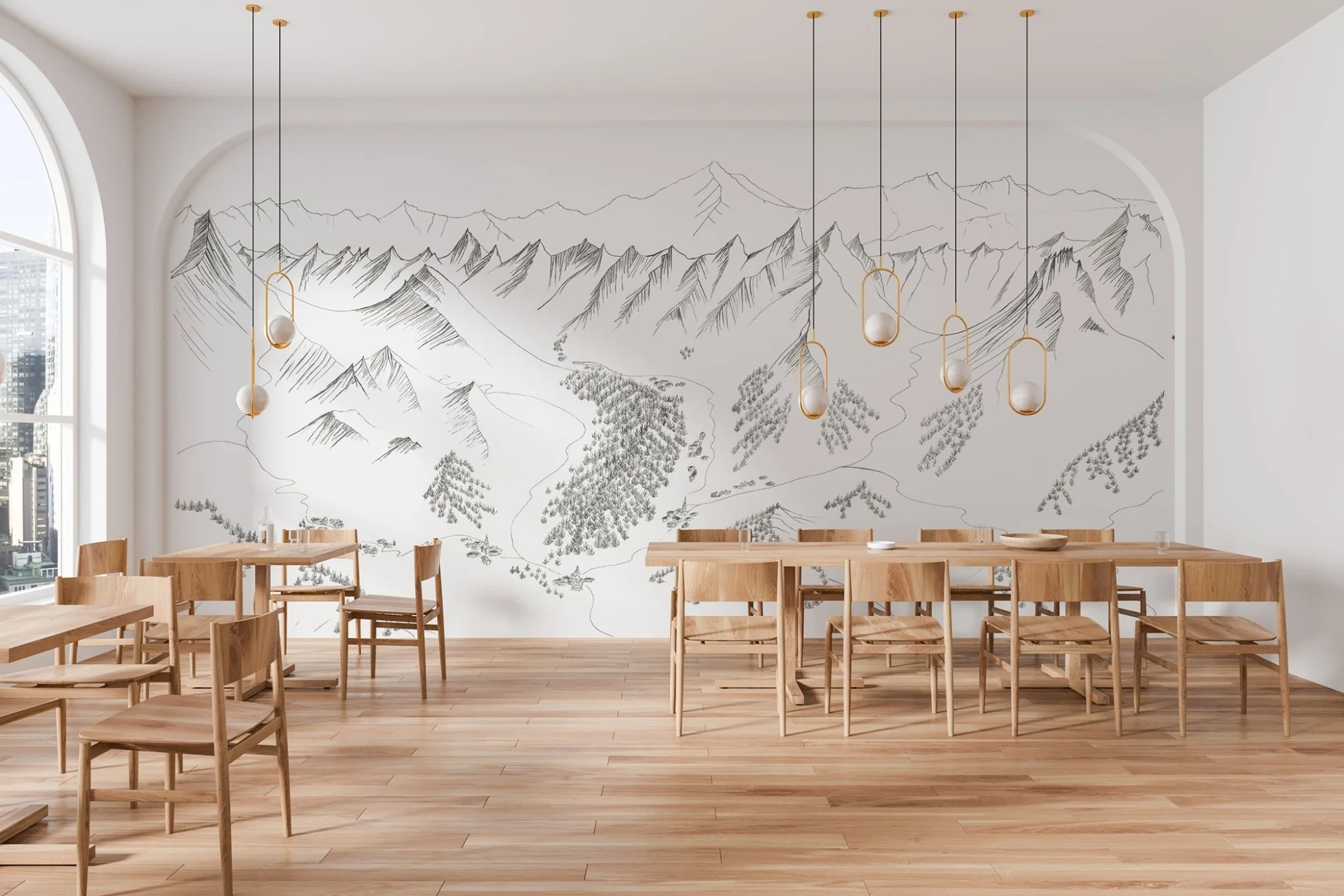 papier peint panoramique mural