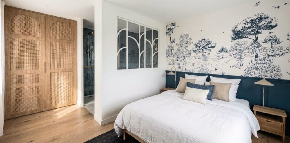 Projet Dinard : aménagement suite parentale, vue 3D Eodesign