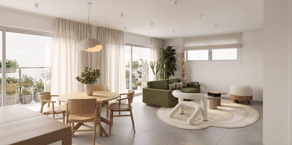 Projet Ding : décoration d'un séjour, vue 3D Eodesign